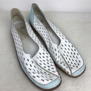 Rieker Antistress White and Blue Sz 11